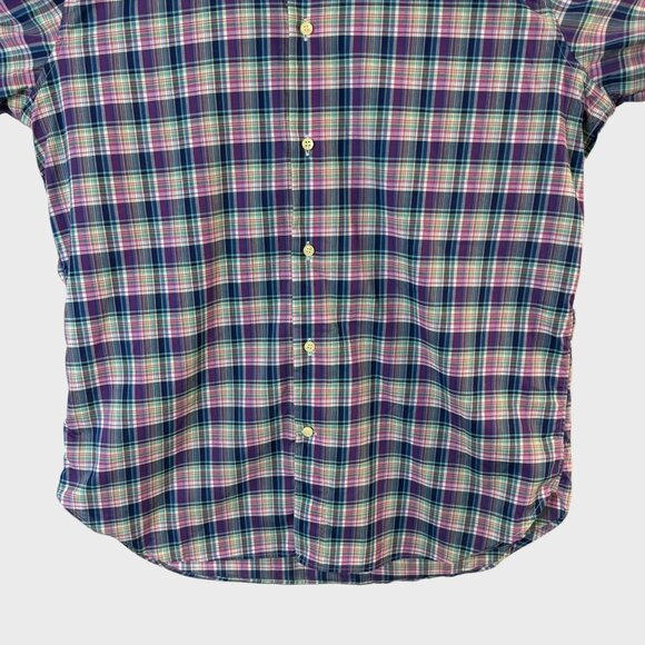 Culturata Plaid Long-Sleeve Button-Up Shirt Multicolor Men's Large 100% Cotton - Picture 6 of 10